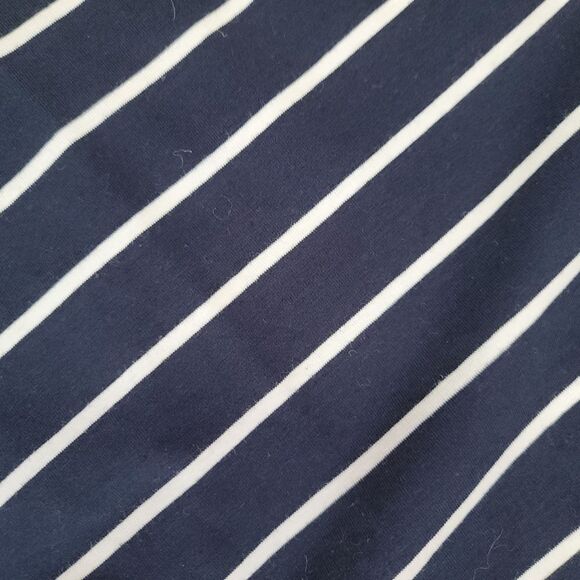 Lulus Crew Neck Navy Striped Shift Dress Size Large - Picture 6 of 7